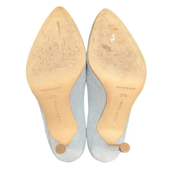 MANOLO BLAHNIK Hangisi 105 NotturnoBride SwarovskiCrystalGlitter Pump, Size 37.5 - Picture 6 of 6